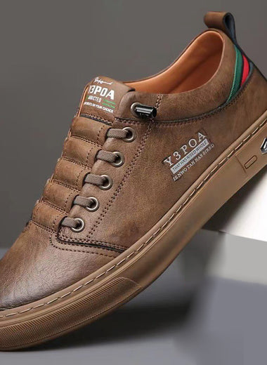 Breathable Soft Bottom White Shoes Casual All-matching Lace-up Men's Sneakers