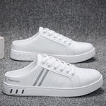 Summer Men's Casual Breathable Semi Slipper White Shoes