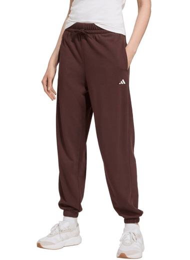 adidas Essentials Small Logo French Terry Cuffed Women's Pants Brown JX3864 - IFY Sports