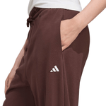 adidas Essentials Small Logo French Terry Cuffed Women's Pants Brown JX3864 - IFY Sports