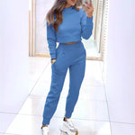 Stand Collar Sports women Slim tracksuit