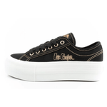 Lee Cooper women's sneakers platform black with gold - IFY Sports