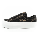 Lee Cooper women's sneakers platform black with gold - IFY Sports