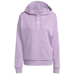 Women's adidas Essentials Linear French Terry Hoodie Purple JY0036 - IFY Sports