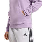 Women's adidas Essentials Linear French Terry Hoodie Purple JY0036 - IFY Sports