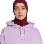 Women's adidas Essentials Linear French Terry Hoodie Purple JY0036 - IFY Sports